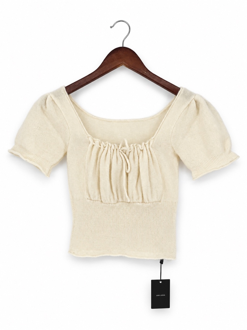 ASM Anna NWT Mohair wool Milkmaid Sweater Ivory Medium Cozy Cottagecore